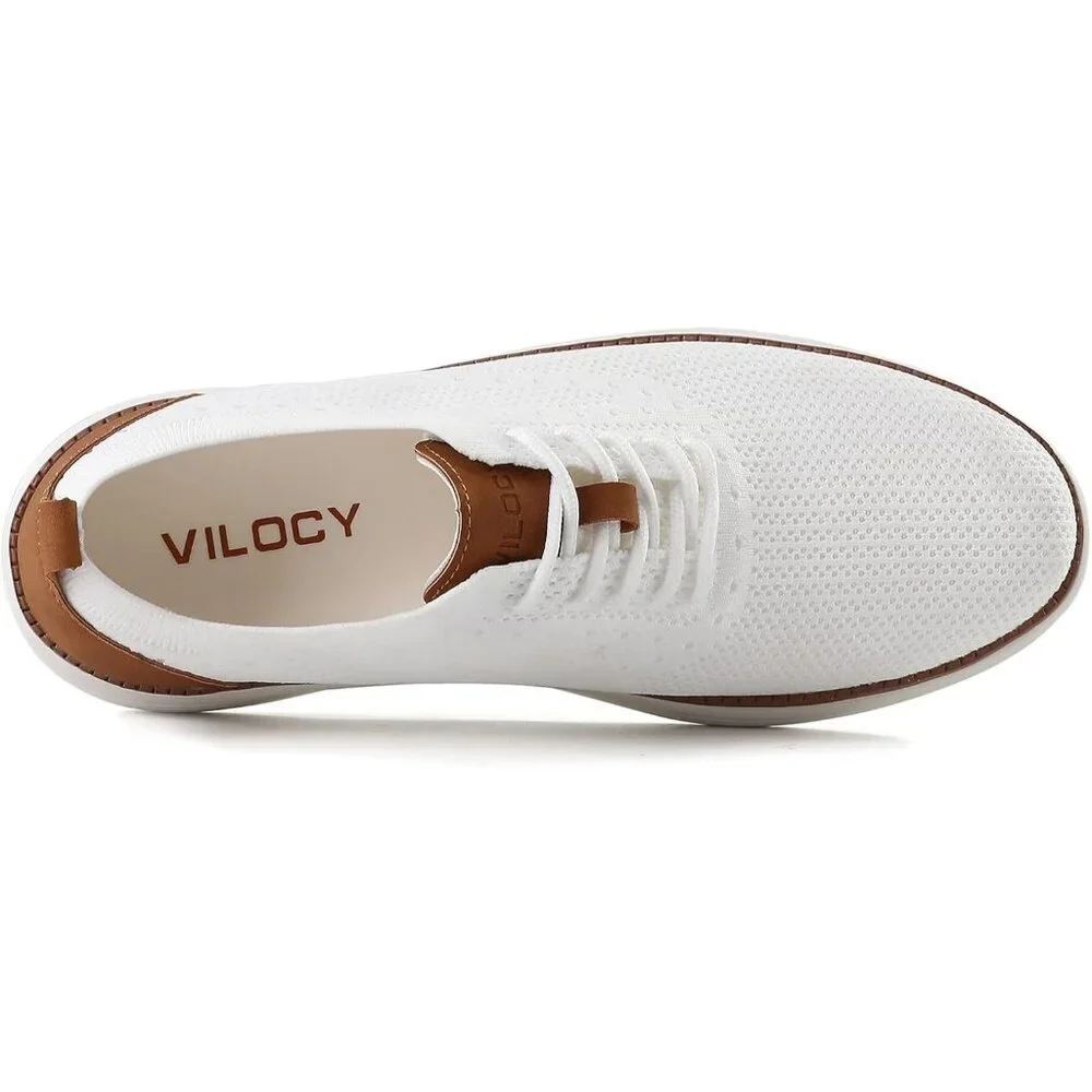 ⚡Men's White Oxfords Business Mesh Breathable Tennis Comfortable Walking Shoes